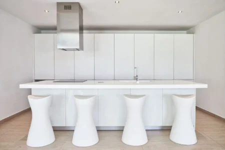 Alpha Homes Corfu Real Estate Viros Villa white kitchen