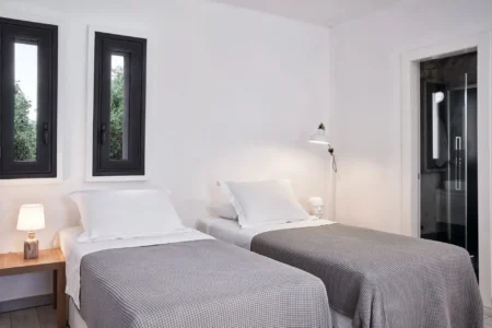 Alpha Homes Corfu Real Estate Viros Villa room with two beds