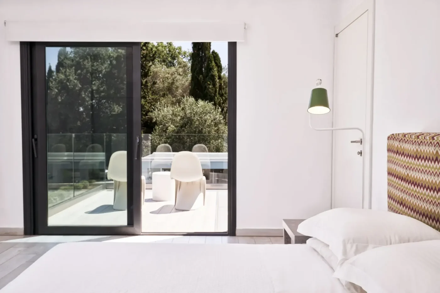 Alpha Homes Corfu Real Estate Viros Villa bedroom with balcony