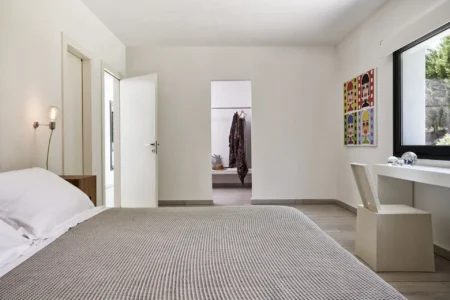 Alpha Homes Corfu Real Estate Viros Villa white bedroom