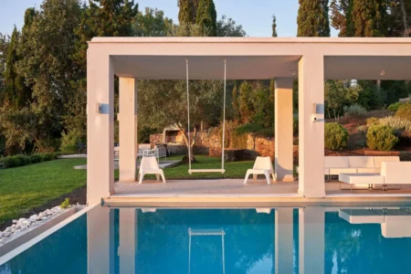 Alpha Homes Corfu Real Estate Viros Villa exteror swing