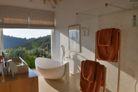 Alpha Homes Corfu Real Estate Villa Kassiopi bathroom towel