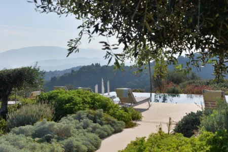 Alpha Homes Corfu Real Estate garden and pool Villa Kassiopi