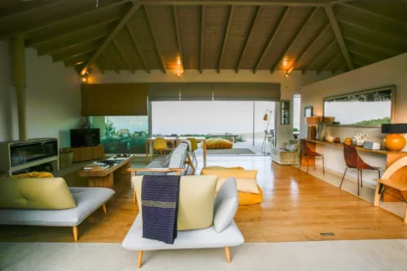 Alpha Homes Corfu Real Estate Kassiopi Villa large wooden living room